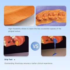Material de impresión dental masilla de silicona pesado/ligero/rápido/normal