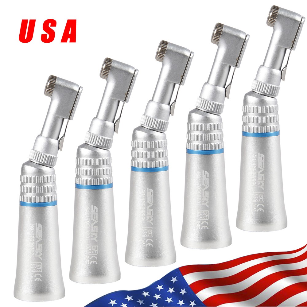 5*Dental Low slow Speed Contra Angle handpiece Latch 1:1 attach Fit NSK SEASKY