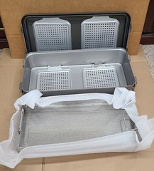 New V Mueller Genesis CD7-5B, 25.2×12.4×5 Solid Sterilization Container + Basket