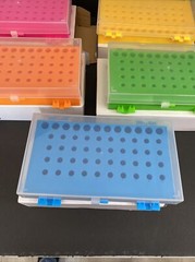 VWR Tube Rack with Lid Reversible Holds 0.2 – 1.5 ml Tubes Asst Colors 10 Racks