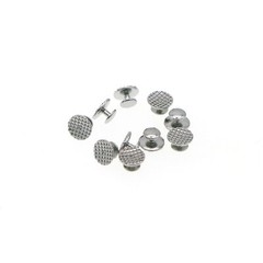 100Pcs Metal Lingual Buttons Bondable for Dental Orthodontic Round Mesh Base