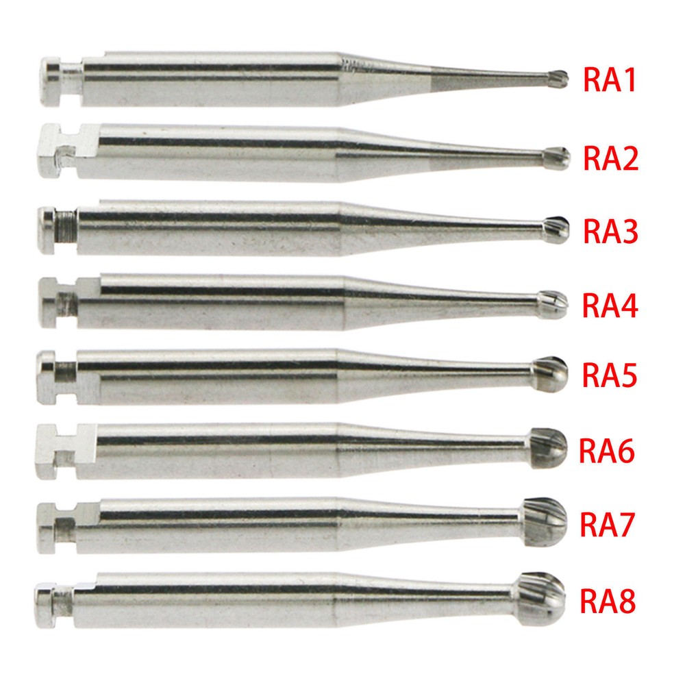 Dental Tungsten Steel Carbide Burs RA 1-8 For Low Speed Contra Angle Handpiece