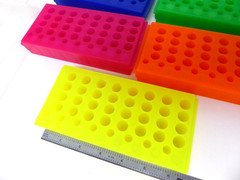 Reversible PP Tube Rack w/Lid for 0.5, 1.5, & 2.0mL microtubes 5 SETS