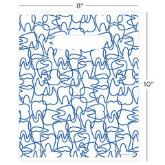 Dental Dots Scatter Print Patient Bags 8 x 10 Pack of 100 Dental Giveaway Bags