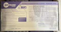 2500 Sri Trang Nitrile Exam Medical Gloves, Powder-Free MEDIUM