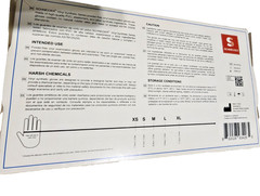 (700) Schneider Blue Vinyl Synthetic Exam Gloves 4 Mil Medical Grade Disposable