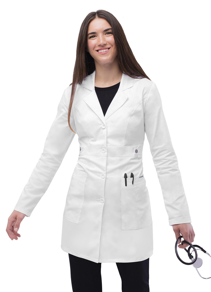 Adar Pop-Stretch Junior Fit Women’s 36″ Tab-Waist Lab Coat