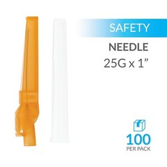 Global Medical Products – 25g x 1″ Safety Needle – QTY 100