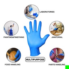 PEIPU Nitrile Disposable Gloves Medium 100~Count, 4 Mil, Powder~Free