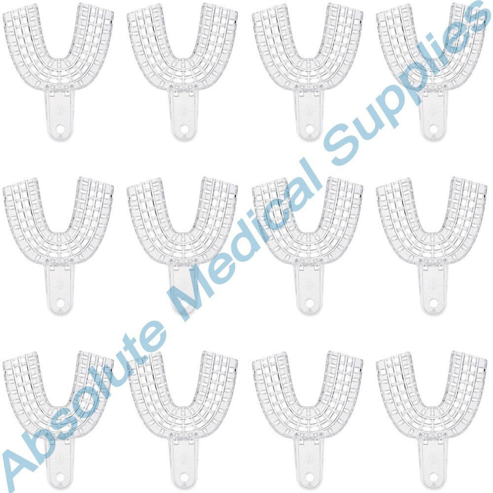*12-Piece* Coltene President Impression Tray Size-4 Lower Full Arch-Medium C6904