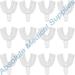 *12-Piece* Coltene President Impression Tray Size-4 Lower Full Arch-Medium C6904
