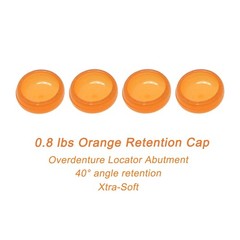 US Color Coded Retention Cap Inserts 0.8/1.2/2.4lbs for Locator Overdenture 4Pcs