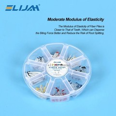 200Pcs/Box Dental Fiber Post Kits Screw/Straight Post Quartz Glass Thread Pile