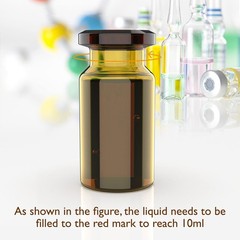 100/500/1000Pcs 10ml Amber Glass Vials Headspace Vials w/ Flip Caps Sample Vials