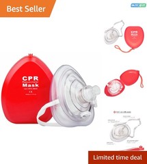 Ergonomic First Aid CPR Mask with One-Way Valve – Lightweight & Travel-Friendly