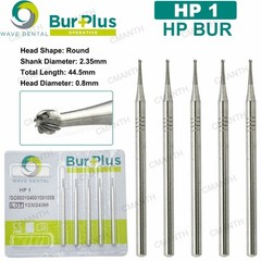 WAVE Dental Carbide Burs HP Surgical Burs Round For Straight Handpiece HP 2 4 8