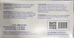 GENERIC NITRILE EXAM GLOVES, NON-STERILE, AMBIDEXTROUS – SIZE: MEN S – BLACK