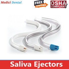 1000 (10 Bags) Clear Blue Dental Saliva Ejectors Ejector Disposable Suction Tips