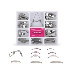 36pcs Dental Sectional Contoured Matrices No.1.330, 35μm Hard, with Spring Clip