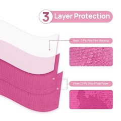 Dental Bibs, Disposable Dental Bibs Fuchsia, 125 Pack Waterproof Dental Bib f…