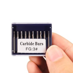 10pc/pack Dental Round Carbide Steel Tungsten Burs FG-3 for High Speed Handpiece