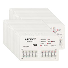 1-1000X AZDENT Dental Orthodonti Metal Bracket Mini MBT 022 345 Hooks 20pcs/pack