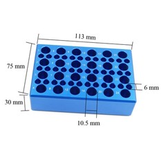 1 Pcs Aluminum Cooler Cooling Block PCR Test Tube Racks, 24-Well for 1.5ml /2…