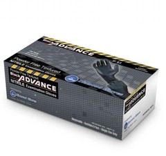 Advance IF63 Nitrile Exam Examination Gloves Thick 6 Mil Black Gloves 1000 Pcs