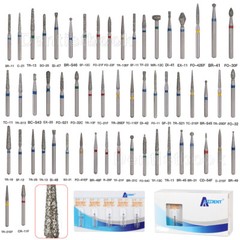 10Pc AZDENT Dental Diamond Bur FG Tapered Round BR TF For High Speed Handpiece