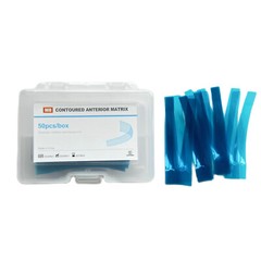 Dental Blue Strip M8 Contoured Anterior Matrix Restoration Matrices 0.05mm