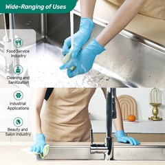 Nitrile Gloves D1, Nitrile Disposable Gloves for Cleaning, Food Prep, Industr…