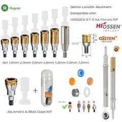 Dental Overdenture Zest Locator Abutment Male Cap for HIOSSEN Osstem M/R Platfor
