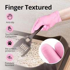 Pink Nitrile Gloves, 3-mil, Industrial Gloves Disposable Latex Free for Cleaning