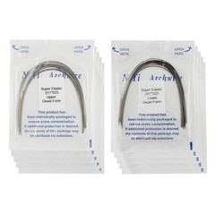 Dental Orthodontic Arch Wires Niti Stainless Steel Ovoid Natural Form 100pcs U/L