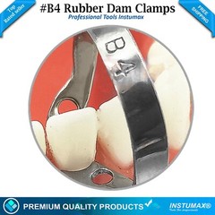4 PCS Dental Rubber Dam Clamps B4 Brinker Anterior Endodontic Surgical