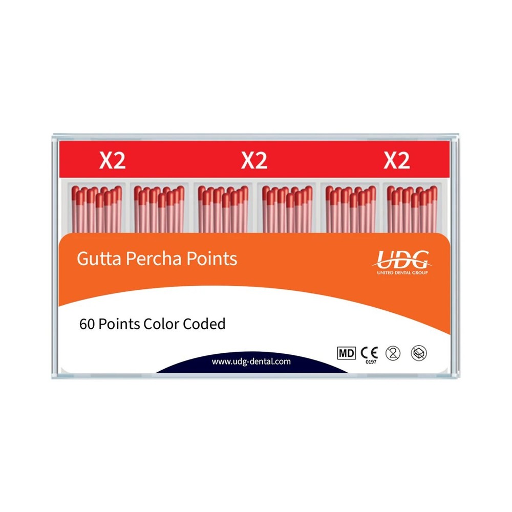 Dental UDG Gutta Percha Points For Protaper 60pcs End0 Procedures CanaI X2-X3