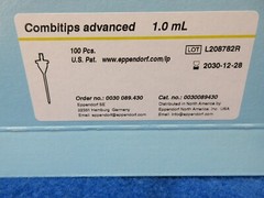 Eppendorf Combitips Advanced 1.0mL Pipette Tip 100 Pieces 0030089430 089-430