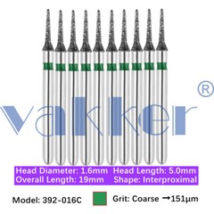 10pc Diamond Burs Shape Inter Proximal Gross Reduction Super Fine Medium Coarse
