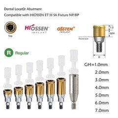 Dental Overdenture Zest Locator Abutment Male Cap for HIOSSEN Osstem M/R Platfor