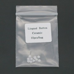 US 10 Packs Dental Orthodontic Lingual Buttons Bondable Round Base Ceramic/Metal