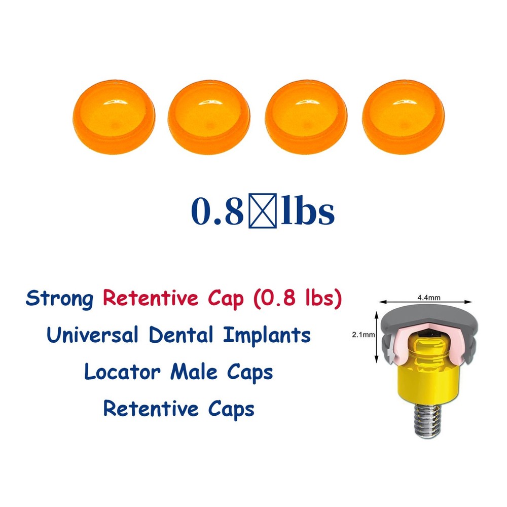 Locator Abutment Replacement Male Retention Inserts Cap Overdenture Inserts PEEK