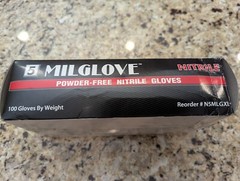 Milglove 5 Nitrile Powder-Free Gloves Industrial Grade N5MLGXL size XL 100 count