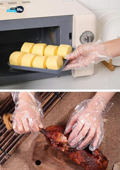 400 Count Disposable Poly Plastic Gloves for Cooking Food Prep and Food Service
