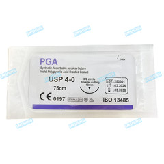 50Pcs Absorbable Dental Surgical Sutures CHROMIC GUT 3-0 PGA 4/0 Natural Needled