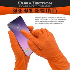 Duratection 8Mil Super Duty Diamond Textured Nitrile X-Large Gloves, 1000 Gloves