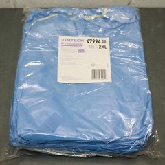 (80) Kimberly Clark Kimtech A7 Liquid Barrier Gowns 47994, Size XXL / 2XL, Blue