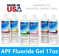 Dental Fluoride Gel Dental APF Thixotrophic Fluoride 1.23% 17 oz., 1-5 Pack USA