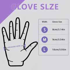 Fuchsia Nitrile Disposable Gloves Latex-Free 10PCS Mil Cleaning Gloves purple