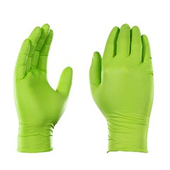GLOVEWORKS HD Green Nitrile Disposable Industrial Gloves, 8 Mil, Case of 1000
