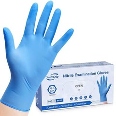 Disposable Nitrile Exam Blue 3-6mil Latex Free Medical Cleaning Food-Safe Gloves